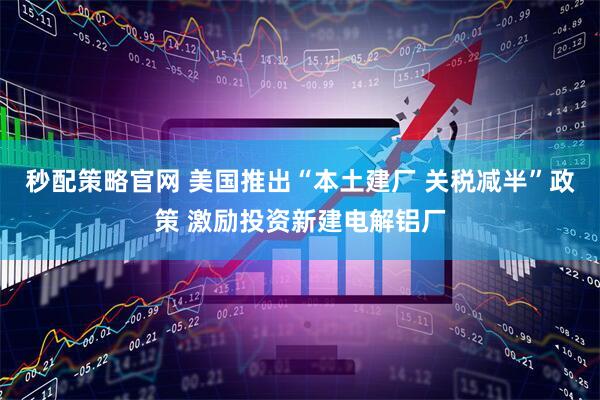 秒配策略官网 美国推出“本土建厂 关税减半”政策 激励投资新建电解铝厂